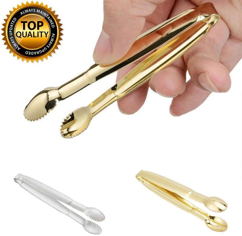 Stainless Steel Mini Sugar Flatware Pastry Ice Tongs for Wedding Party BBQ Tea Coffee Bar Grill Kitchen
