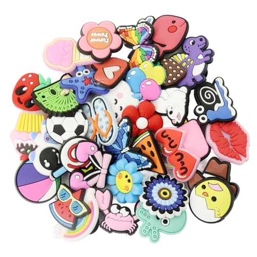 MAYCREATE® 35Pcs Cartoon Random Shoe Charms and pins Cute Shoe Charms for Sandals and Shoe Decoration for Women Boys Girls Clog Accessories Party Favor (Random) - Image 1
