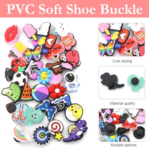 MAYCREATE® 35Pcs Cartoon Random Shoe Charms and pins Cute Shoe Charms for Sandals and Shoe Decoration for Women Boys Girls Clog Accessories Party Favor (Random) - Image 4