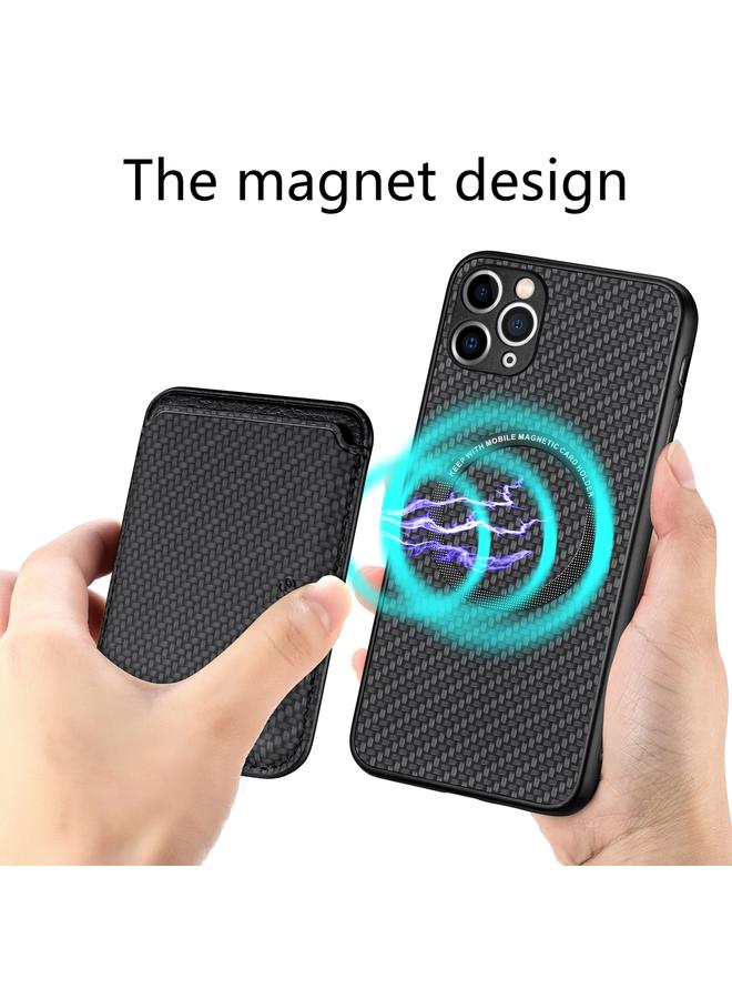 Zaboon Case For iPhone 11 Carbon Fiber Leather Card Magsafe Magnetic Phone Case - Image 5