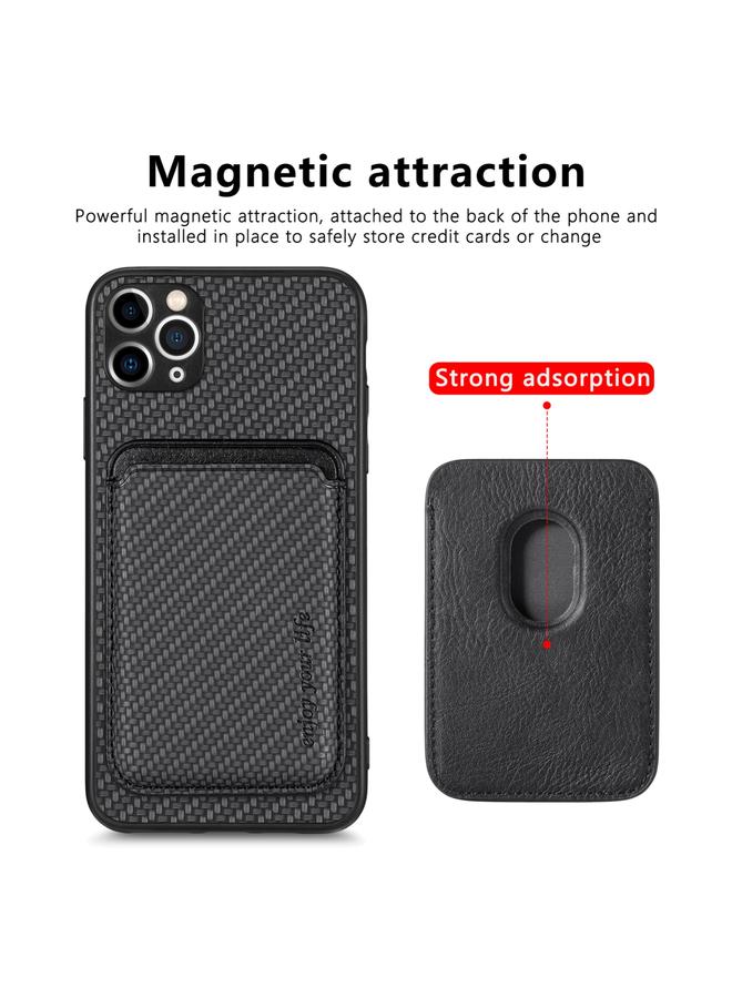 Zaboon Case For iPhone 11 Carbon Fiber Leather Card Magsafe Magnetic Phone Case - Image 4