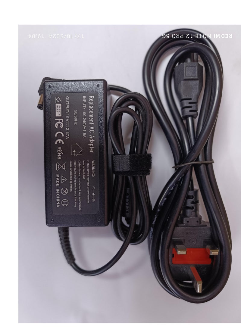 سي إس إف 19V 2.37A  45W 5.5*2.5mm AC ADAPTER TOSHIBA LAPTOP  - Image 2