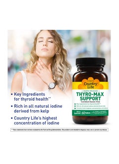 Country Life Thyromax Support Rapid Release Key Ingredients For Thyroid Health 60 Tablets Certified Gluten Free Certified Vegan  - Image 4