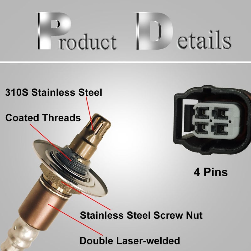 TINJO Oxygen Sensor Upstream & Downstream O2 Sensor for 2007-2009 Honda CR-V 2.4L - 2PCS Replacement - Image 5