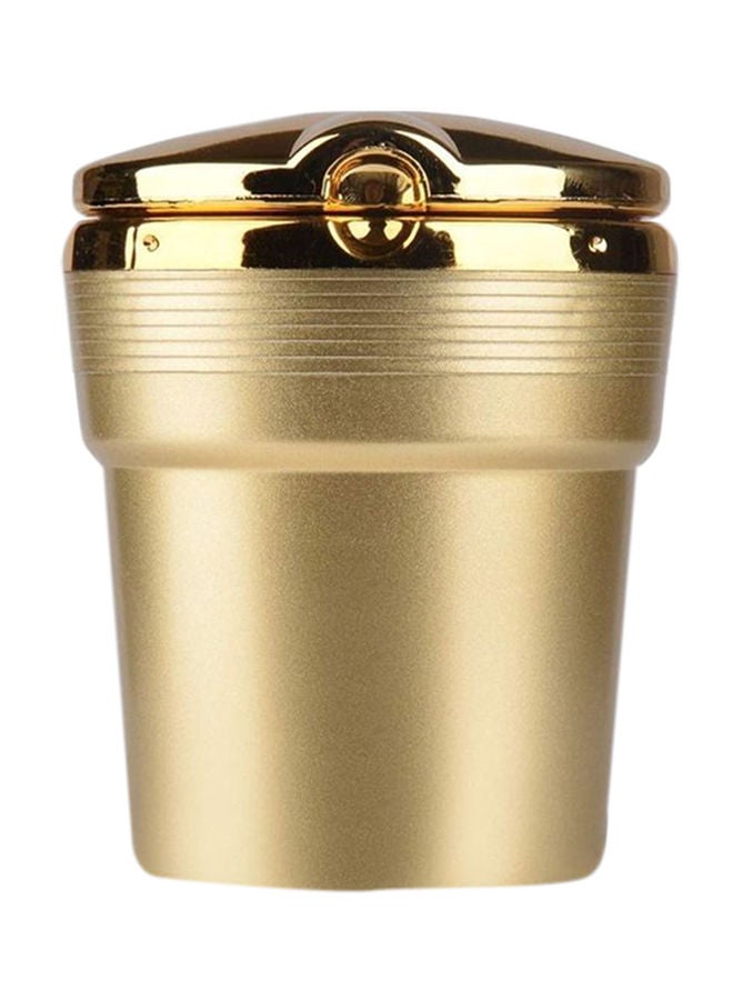 NIBEMINENT Car Ashtray With Lid Portable Smokeless Ash Holder And Blue LED Light  - Image 1