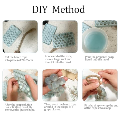 XLANMAY DIY Soap Making Kit Grape Soap Molds Exquisite Soaps Mold for Gift (Without soap) - Image 5