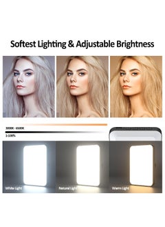 NIBEMINENT Photography Light Clip on Phone Laptop,Video Light,Portable LED Camera Fill Light Panel,Pocket LED Phone Light,Dimmable 3 Lighting Effects,Rechargeable LED Lighting for Video Conference,TikTok,Youtube  - Image 2