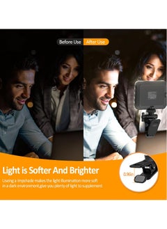 NIBEMINENT Photography Light Clip on Phone Laptop,Video Light,Portable LED Camera Fill Light Panel,Pocket LED Phone Light,Dimmable 3 Lighting Effects,Rechargeable LED Lighting for Video Conference,TikTok,Youtube  - Image 3