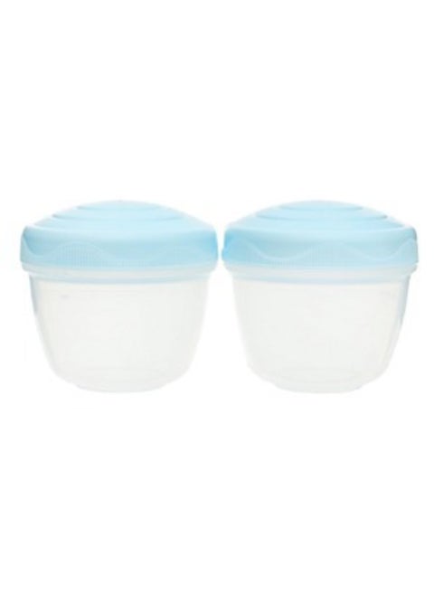 ZigZag Food Storage Container Set – 2 x 150ml, Light Blue