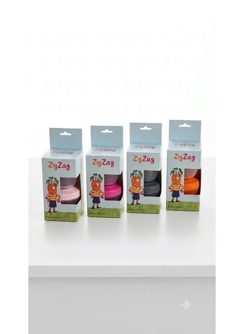 ZigZag Food Storage Container Set – 2 x 150ml, Light Blue - Image 2