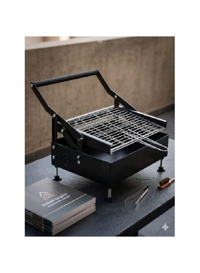 Smart flip-top charcoal grill – double grid and steel body - Image 1