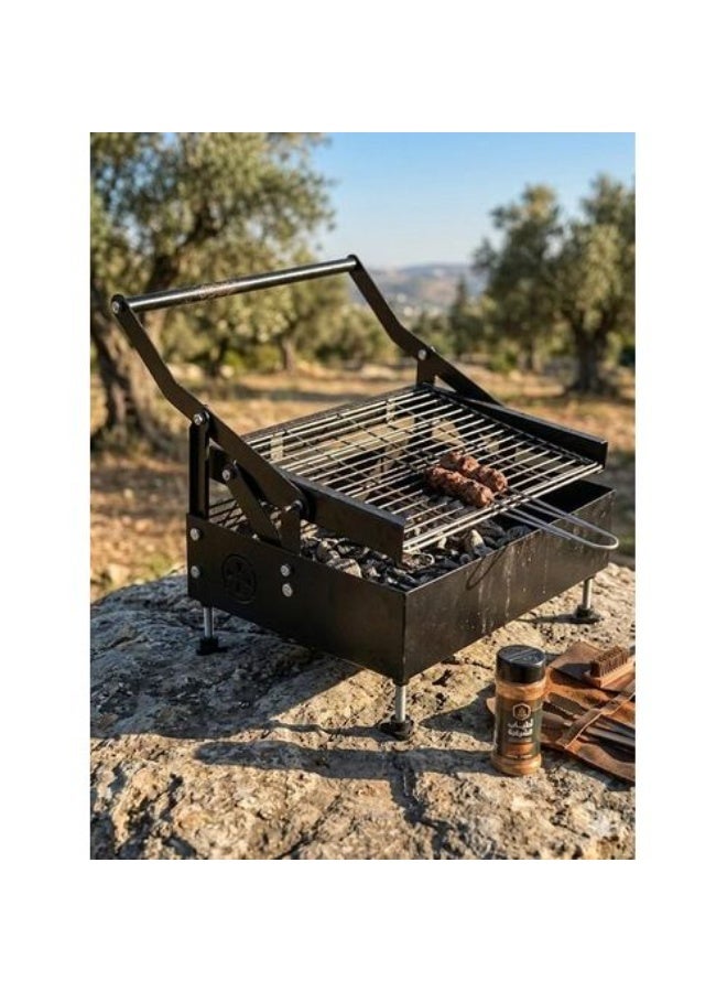 Smart flip-top charcoal grill – double grid and steel body - Image 2
