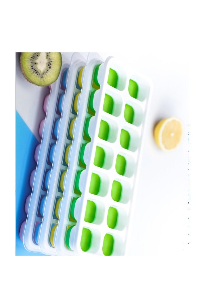 Ice Cube Tray with Lid, 3 Pack Silicone Easy-Release Ice Trays for Freezer, Stackable Ice Cube Molds for Drinks, Cocktails, Whiskey, Coffee - BPA-Free and Odor-Free - Image 2