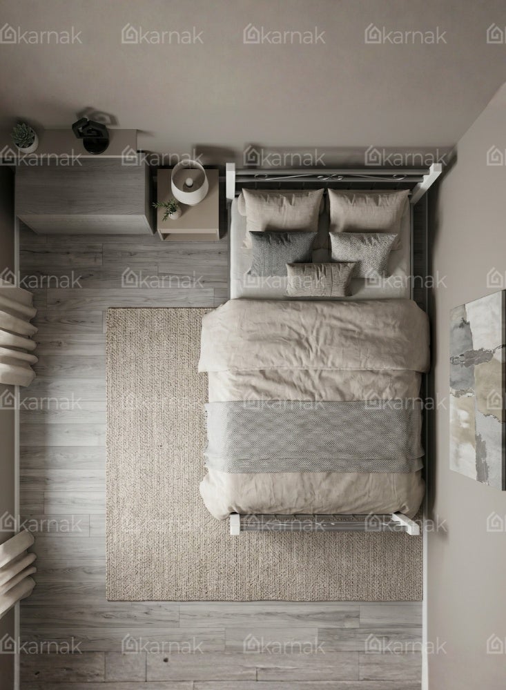 Karnak Nedrah Single Bed 90x190cm Heavy Duty Metal Frame Modern Bedroom Furniture (Silver White) - Image 5