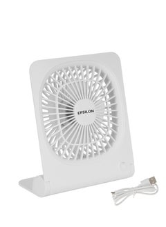 Epsilon Epsilon 6-Inch Rechargeable 5V Mini Portable Table Fan-EPSF1617 / with 3 Wind Speed, 1200mAh Lithium Battery, Type-C USB Charging and Wall Hanging Feature / 9V Brushless Motor, 4 Fan Blades, Foldable Stand Fan for Home, Office, Kitchen and More, Maximum 4.5 - Hours Working Time  - Image 4