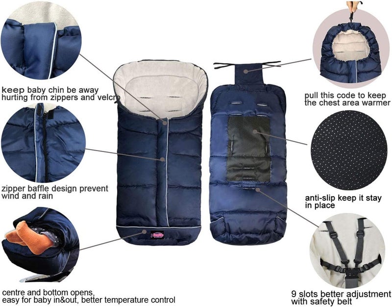 funlife Waterproof Extendable Baby Bunting Bag - Image 3