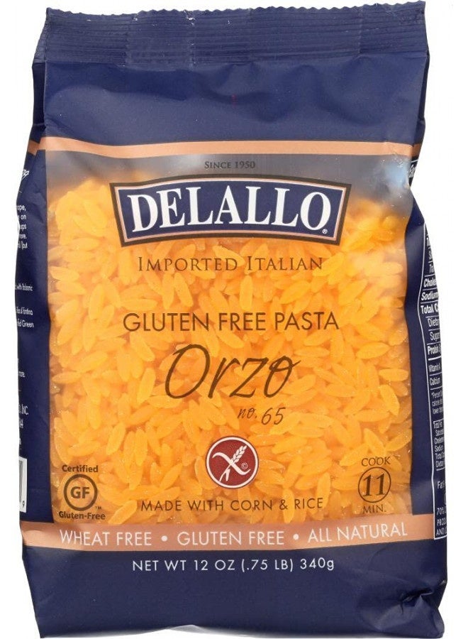 Delallo Pasta Gluten-Free Corn And Rice Orzo, 12 Oz