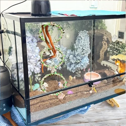 Delllala Snake Climbing Rings for Ball Python- Enclosure Accessories – Reptile Habitat Decor, Climbing Branches & Bedding for Ball Python, for Corn Snake Enhancement Ring Toys - Image 5