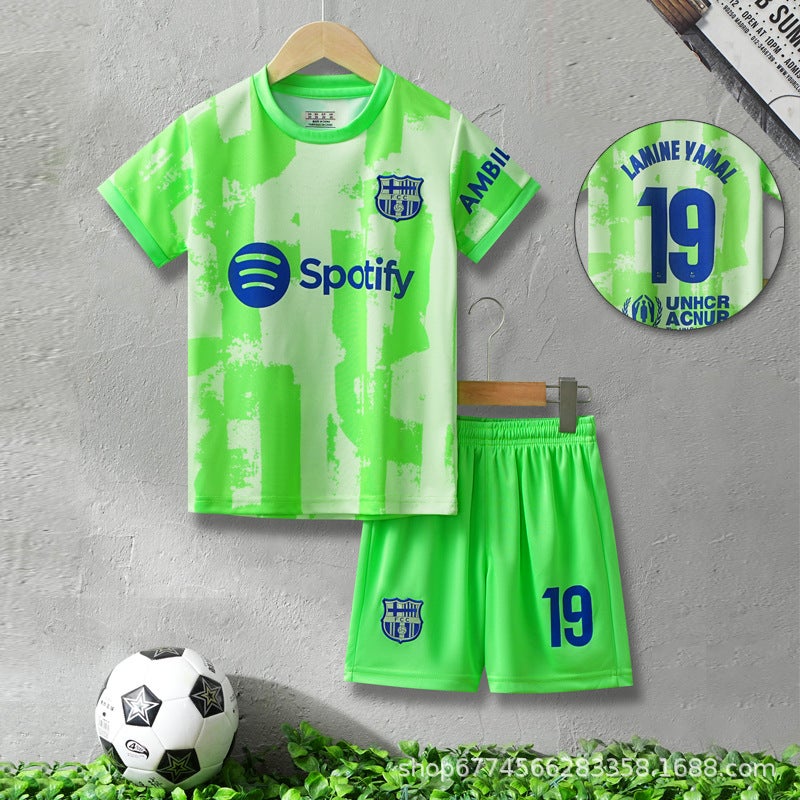 25-26 World Cup National Team Children''s Football Uniform Set Real Madrid Mbappe No. 9 Home and Away C. Ronaldo Jersey Short Sleeve - Image 1