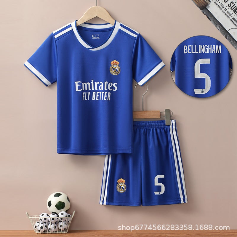 25-26 World Cup National Team Children''s Football Uniform Set Real Madrid Mbappe No. 9 Home and Away C. Ronaldo Jersey Short Sleeve - Image 3