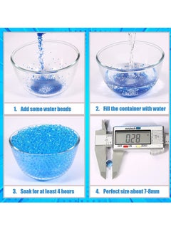 Excefore Water Balls Beads Ammo Bullets Made for Eco-Friendly Non-Toxic Based for Splatter Gall Gun Vases and Plants Decor of Eco-Friendly Gel Blue 5 pack-7-8mm  - Image 4