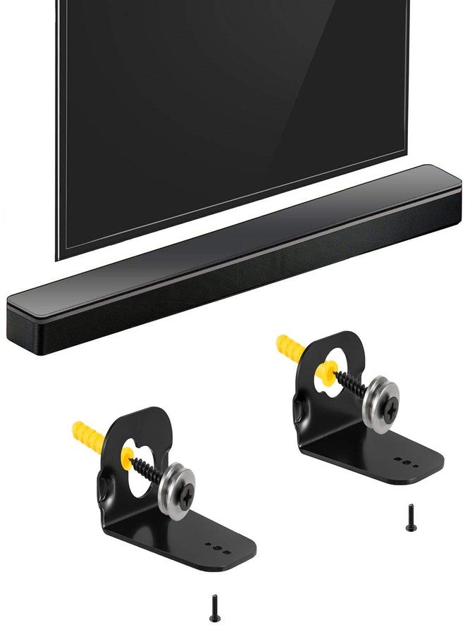 Yimaut Soundbar Wall Mount Bracket for Samsung HW-M360 HW-K550 HW-K550 HW-M550 HW-K650 HW-K430 HW-K335 HW-K651 HW-K450 Mount, 2 Pieces Black Wall Bracket Holder + Screws + Metal Holder Screws - Image 5