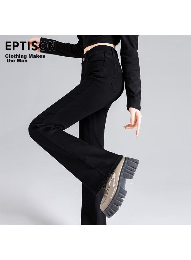 EPTISON Yipintiancheng Fashionable Slim-fit Flared Jeans For Women, Spring Elastic Versatile Flared Pants - Image 1