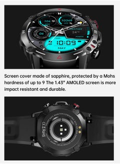 DOSCHER Smart Watch 410mAh AMOLED Smart Watches for Men Smartwatches Bluetooth Make/Answer Calls Fitness Modes and Sleep Modes Multi-app Message Reminder Monitor Multi Language  - Image 5
