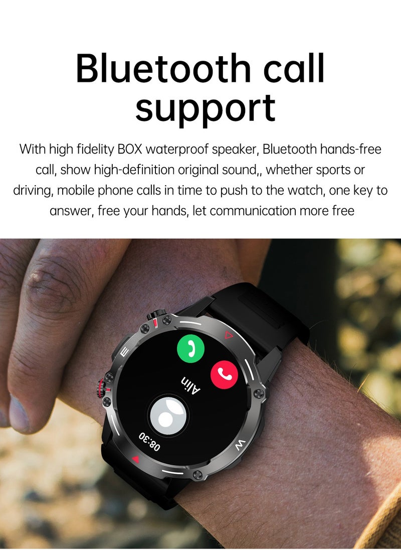 DOSCHER - Smart Watch 410mAh AMOLED Smart Watches for Men Smartwatches Bluetooth Make/Answer Calls Fitness Modes and Sleep Modes Multi-app Message Reminder Monitor Multi Language - Image 1