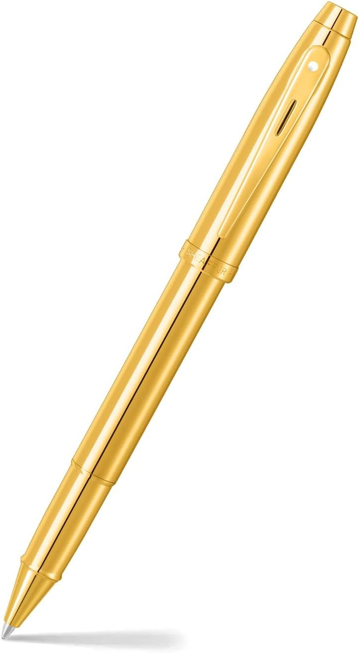 SHEAFFER Sheaffer 100 Refillable Rollerball Pen with PVD Gold Barrel Cap and Trim in Premium gift Box  - Image 2