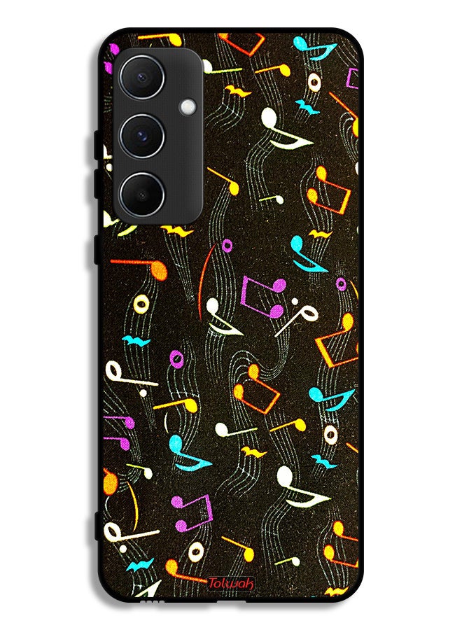Tolwak Samsung Galaxy A55 5G Protective Case Cover Music Fabric Pattern - Image 1