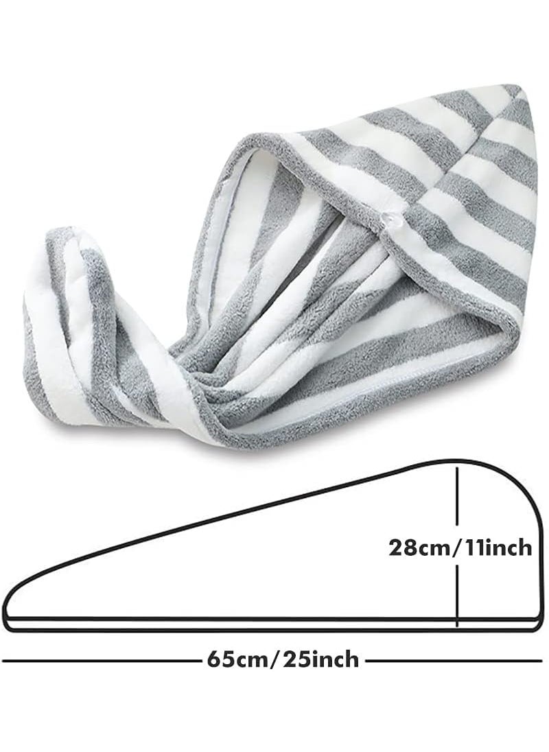 RA8 PRODUCTS RA8 PRODUCTS Microfiber Hair Drying Towel Wrap for Women Hair Towel Super Absorbent Hair Drying Towel with Button 1  - Image 3