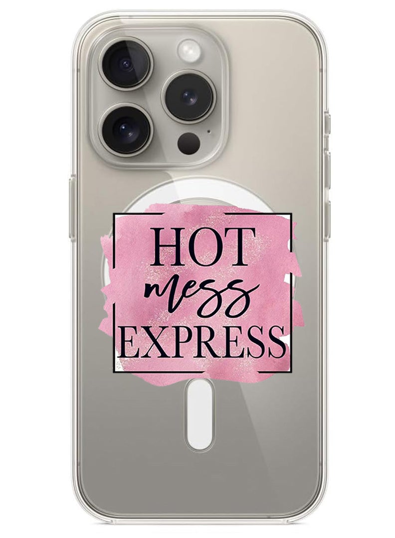Theodor Magnetic Case for iPhone 15 Pro Max 6.7-inch Compatible with MagSafe Wireless Charging, Shockproof Phone Bumper Cover Hot mess express copy - Image 1