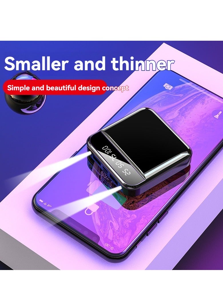 New Mini New Mini Ultra-thin Mobile Phone Digital Display Power Bank 20000 mAh Creative Fast Charging Portable Computer Power Bank (Black)Ultra-thin Mobile Phone Digital Display Power Bank 20000 mAh Creative Fast Charging Portable Computer Power Bank (Black)  - Image 1