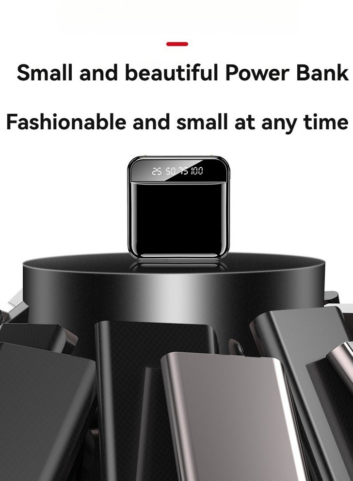 New Mini New Mini Ultra-thin Mobile Phone Digital Display Power Bank 20000 mAh Creative Fast Charging Portable Computer Power Bank (Black)Ultra-thin Mobile Phone Digital Display Power Bank 20000 mAh Creative Fast Charging Portable Computer Power Bank (Black)  - Image 4