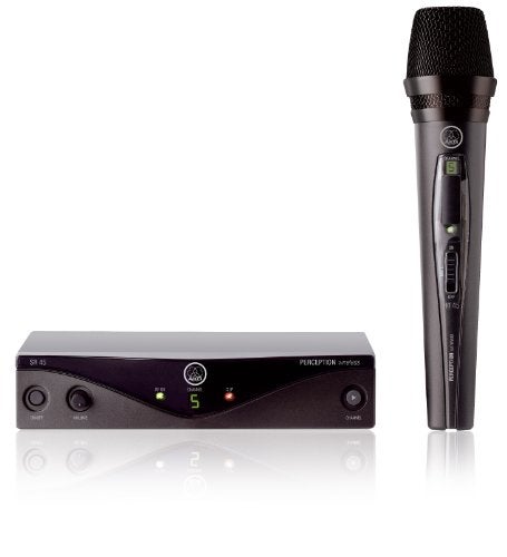 AKG Pro Audio Perception Wireless Microphone System with SR45 Stationary Receiver and PT45 Pocket Transmitter- Vocal Set (3251H00010) - Image 2