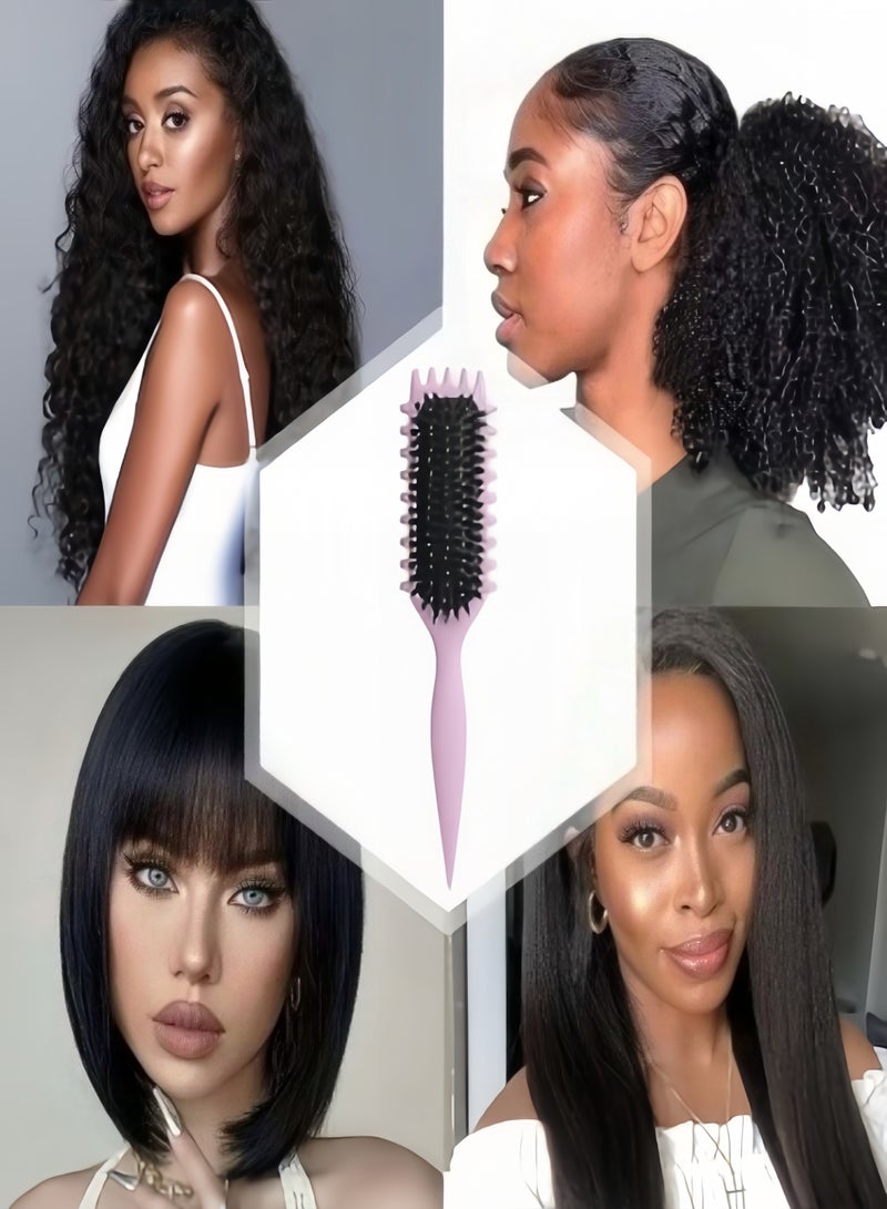 كيفن مشط تجعيد الشعر، فرشاة تصفيف الشعر المجعد، فرشاة تصفيف الشعر لتمشيط وتشكيل الشعر الكيرلي لون اسود - Image 5