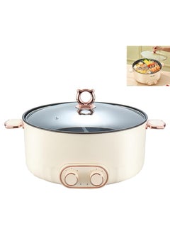 Generic Electric Double Hot Pot with Independent Temperature Control Non Stick Electric Cooker Shabu Shabu Electric Skillet Frying Pan Electric Saucepan for Noodles Egg Steak Sauté Steam and Soup (6L)  - Image 1