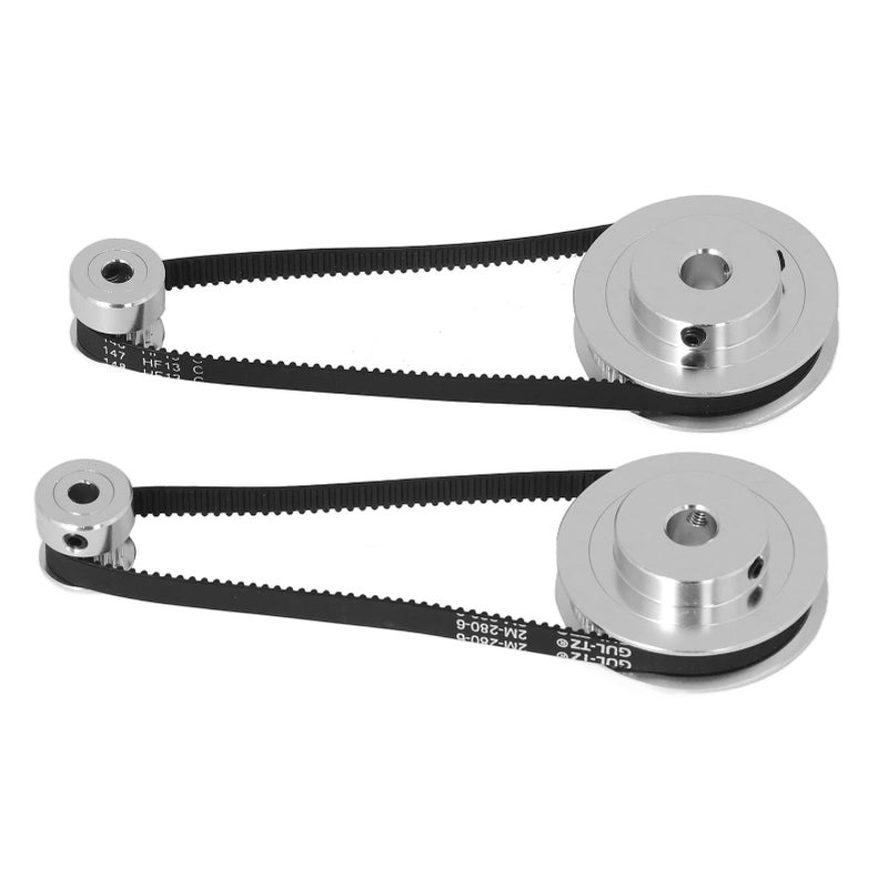 Aluminum Alloy Timing Pulley Set 20T 60T With 280mm Belt For 3D Printer 5mm Bore - Image 5