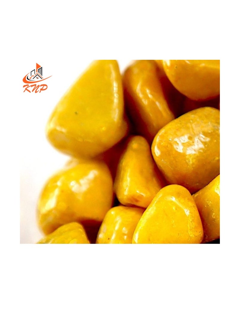 KNP Yellow Decorative Painted Pebbles Aquarium 10-15mm 20 kg - Image 3