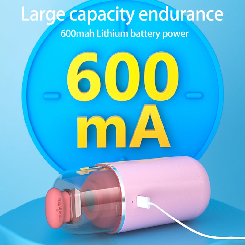 tenwin Mini Desk Vacuum: Yellow, 60dB Quiet Operation, Dual Suction Power & Nozzles, Efficient Filtration - Built-in Storage Box, 600mAh Rechargeable Battery for Desktop Cleaning - Image 4