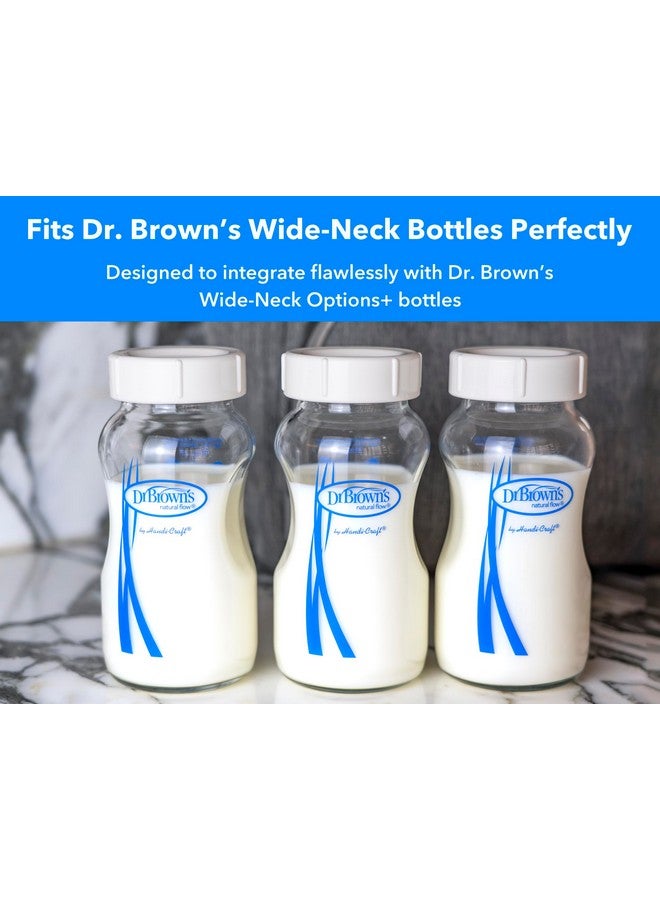 CHUBBIEE Travel and Storage Baby Bottle Caps for Dr. Brown’s Natural Flow Wide-Neck Bottles, Baby Bottle Lids Replacement with Sealing Gasket, Leak-Proof, BPA-Free, Pack of 6 - Image 1