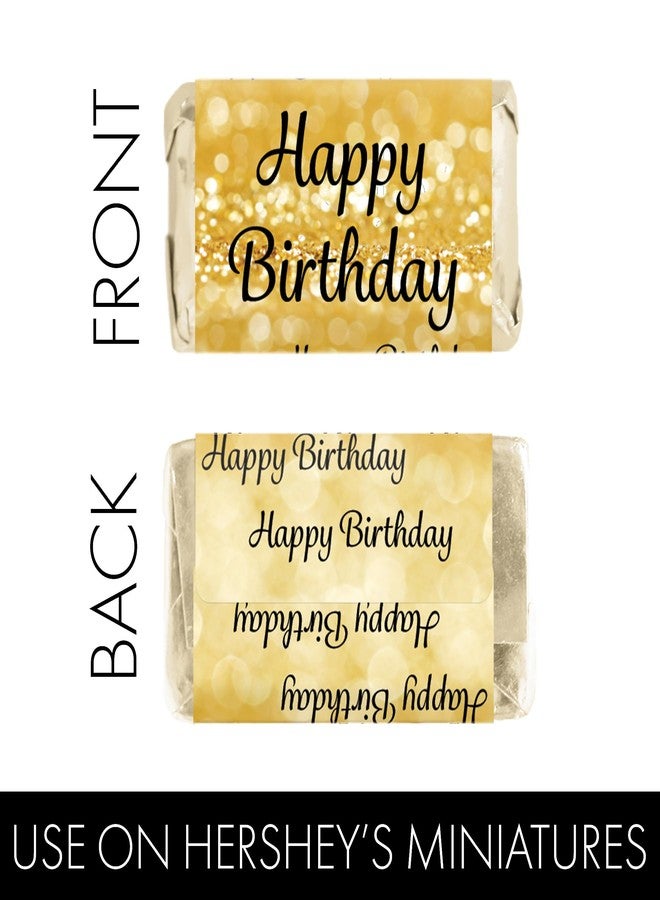 دسكتيكتفز ملصقات تغليف شوكولاتة صغيرة لحفلات أعياد الميلاد - ذهبي وأسود - 42 قطعة - Image 3