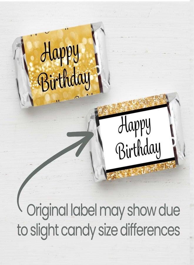 دسكتيكتفز ملصقات تغليف شوكولاتة صغيرة لحفلات أعياد الميلاد - ذهبي وأسود - 42 قطعة - Image 4