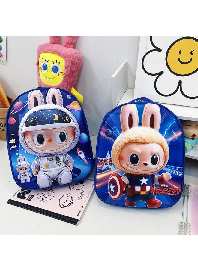 LABUBU New Children's Backpack Labubu Kindergarten Hard Shell Bag EVA Boys and Girls School Bag Large Capacity Backpack 30*25*7 CM - Image 2