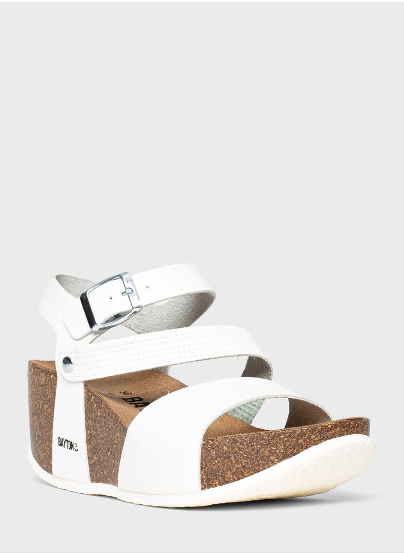 BAYTON - Melilla Strappy Mid Heel Wedges - Image 1