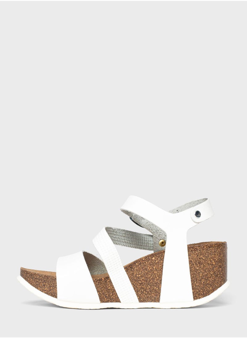BAYTON - Melilla Strappy Mid Heel Wedges - Image 1