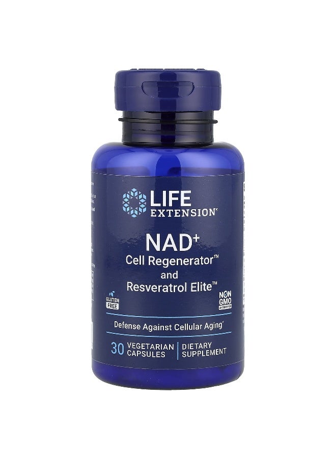 Life Extension, NAD+ Cell Regenerator™ and Resveratrol Elite™, 30 Vegetarian Capsules