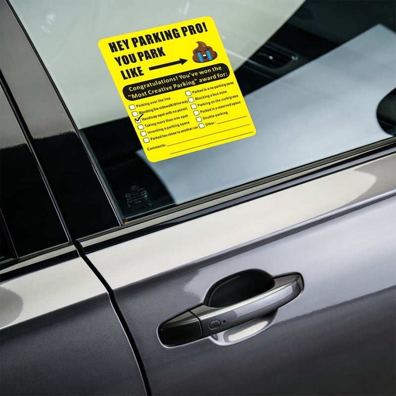 25 Pcs Prank Parking Violation Stickers Strong Adhesive Difficult Removal Funny Punishment - Image 4