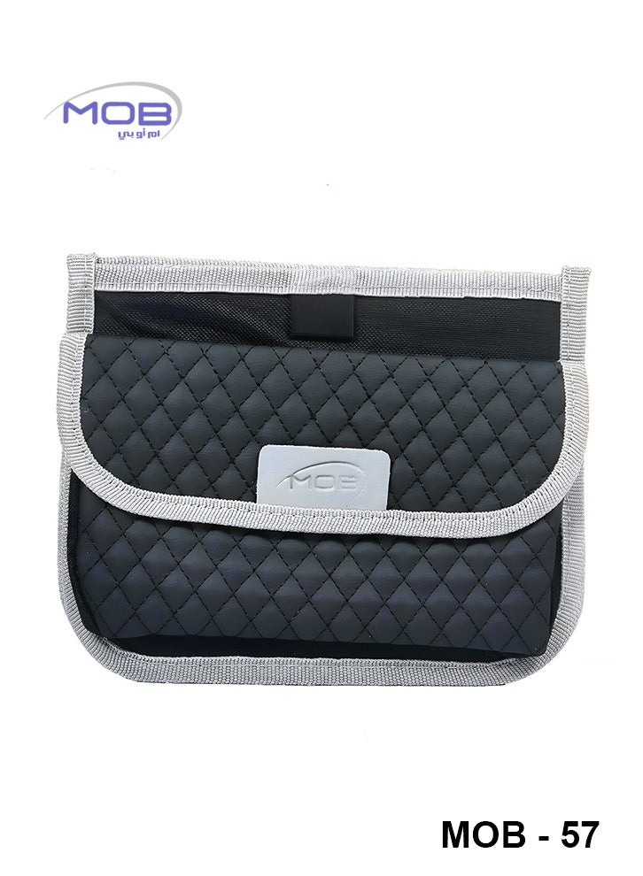 موب حقيبة تخزين متعددة الوظائف بحجم عالمي من MOB، مصنوعة من الجلد الصديق للبيئة، لا تحجب الرؤية، قابلة للتثبيت، مناسبة للسيارات العائلية الصغيرة والسيدان والسيارات الرياضية متعددة الاستخدامات والشاحنات الصغيرة - MOB-57 - Image 1